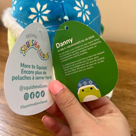 Squishmallows Danny the Dinosaur 8" Christmas Plush - Picture 6 of 7